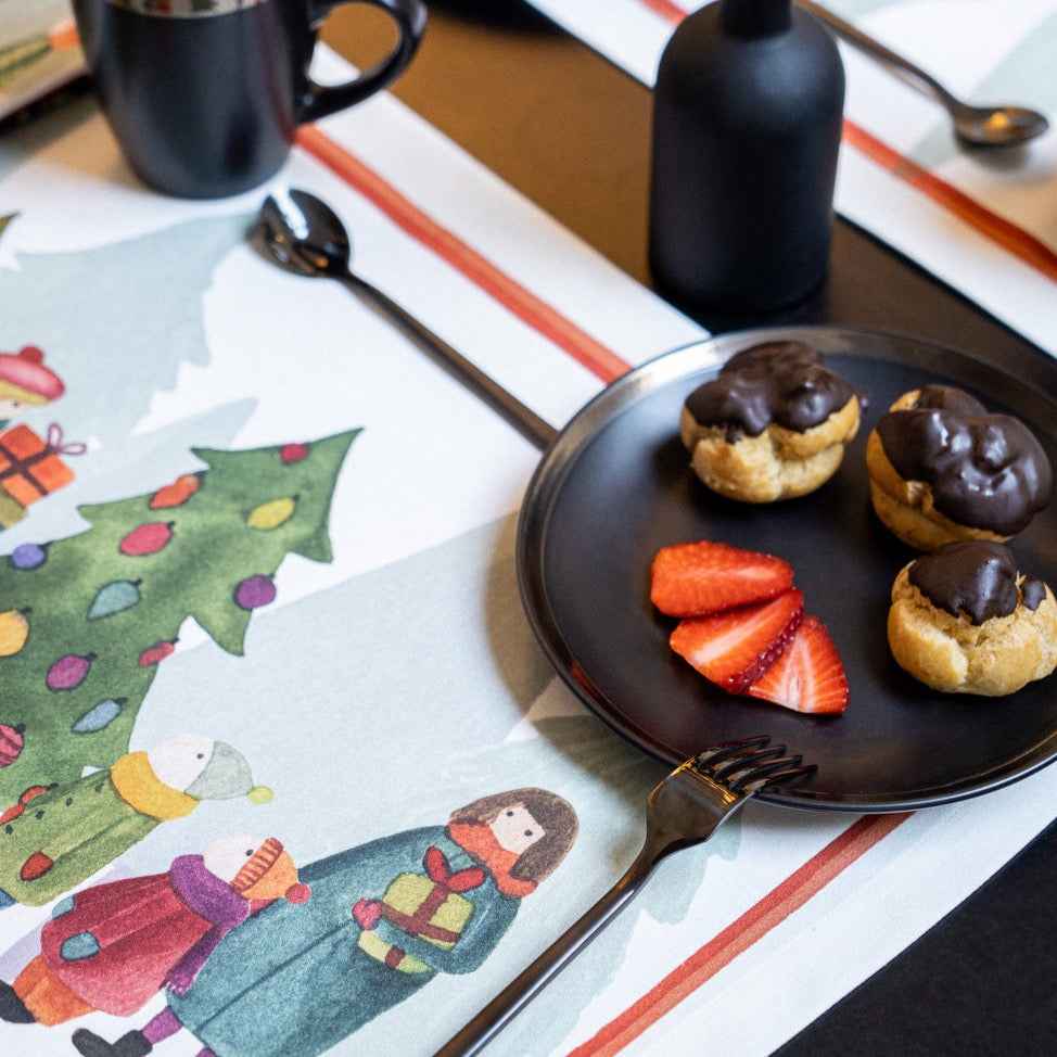 Set of 4 Winterland Cotton Placemats - 100% Made in Italy - The Napking