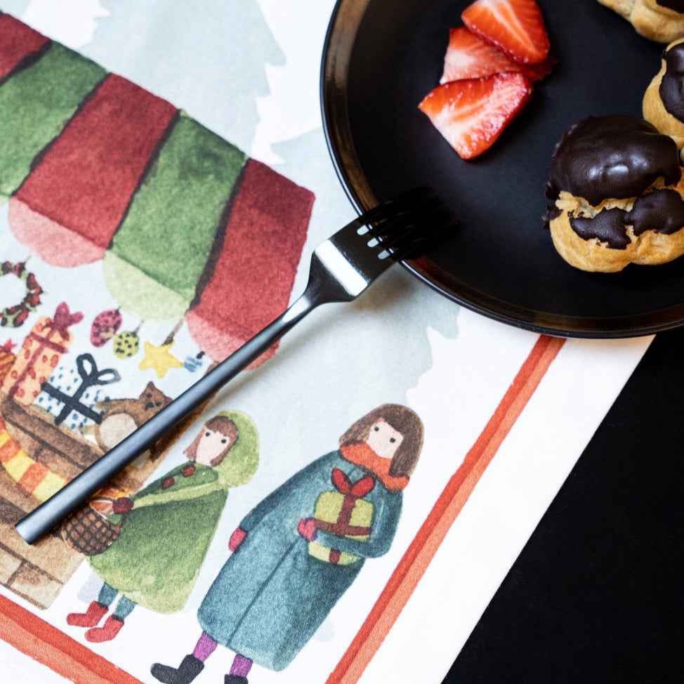 Set of 4 Winterland Cotton Placemats - 100% Made in Italy - The Napking