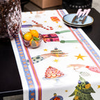 Cotton Satin Runner Xmas Party 100% Made in Italy – Italian Christmas The Napking