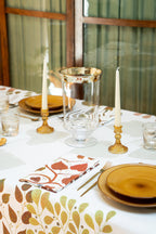 Linen Tablecloth Foliage, 100% Made in Italy The Napking