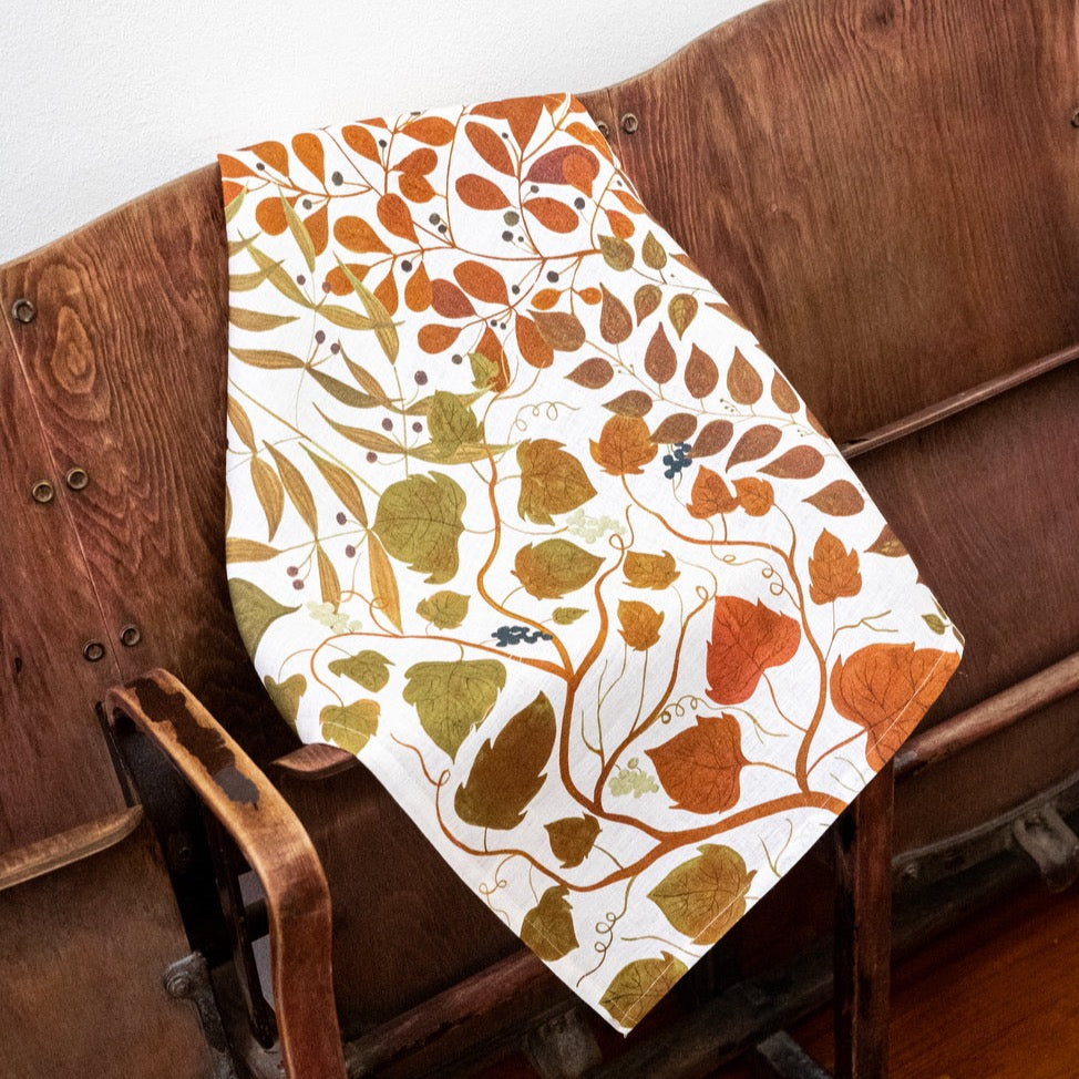 Kitchen Towels «Foliage »100% made In Italy