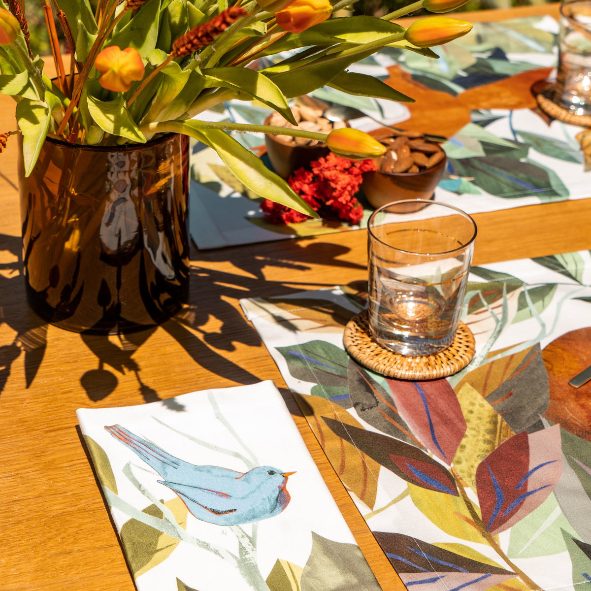 Set de 4 sets de table «Titou» satin de coton 100% Made in Italy The Napking