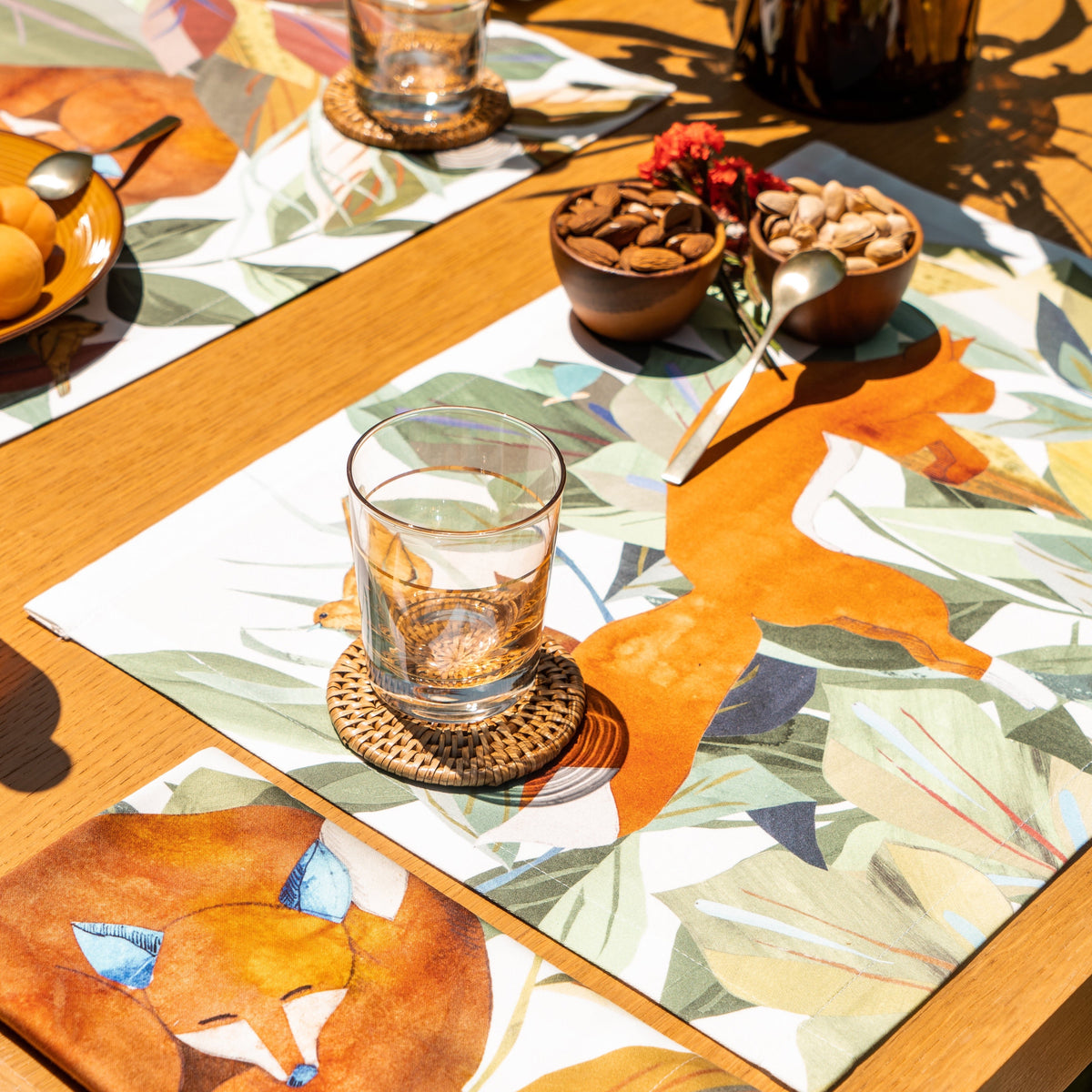 Set de 4 sets de table «Titou» satin de coton 100% Made in Italy The Napking