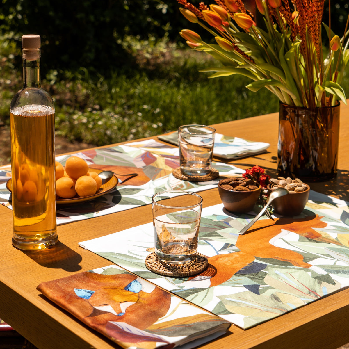 Set de 4 sets de table «Titou» satin de coton 100% Made in Italy The Napking