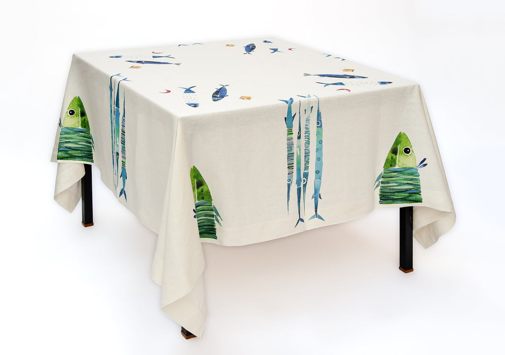 Linen Tablecloth «Aequor» 100% Made in Italy The Napking