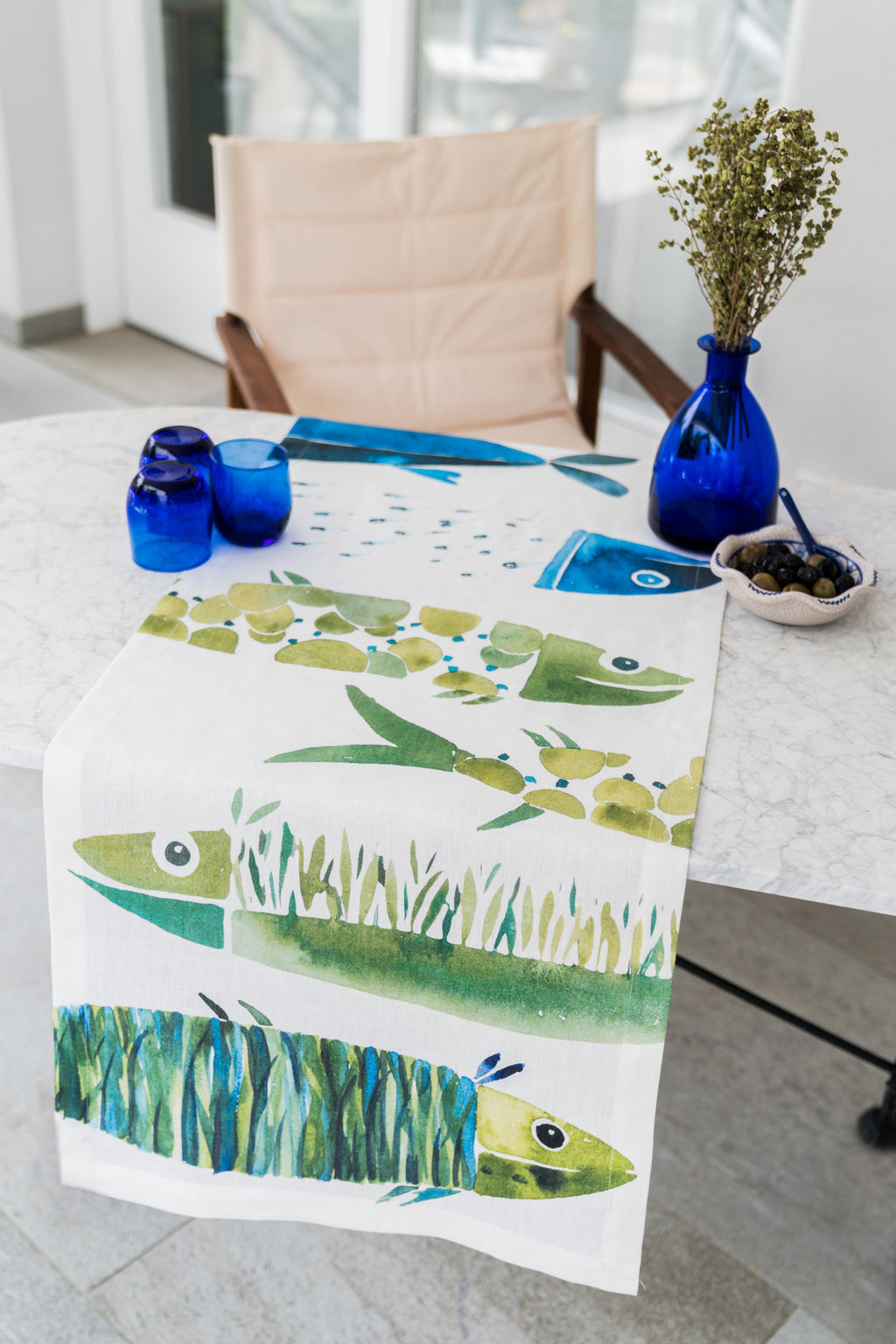 Pure Linen Runner Aequor 100% Made in Italy The Napking