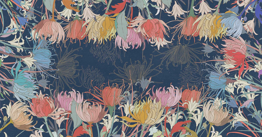 Premium Linen Tablecloth «Anemoni» 100% Made in Italy