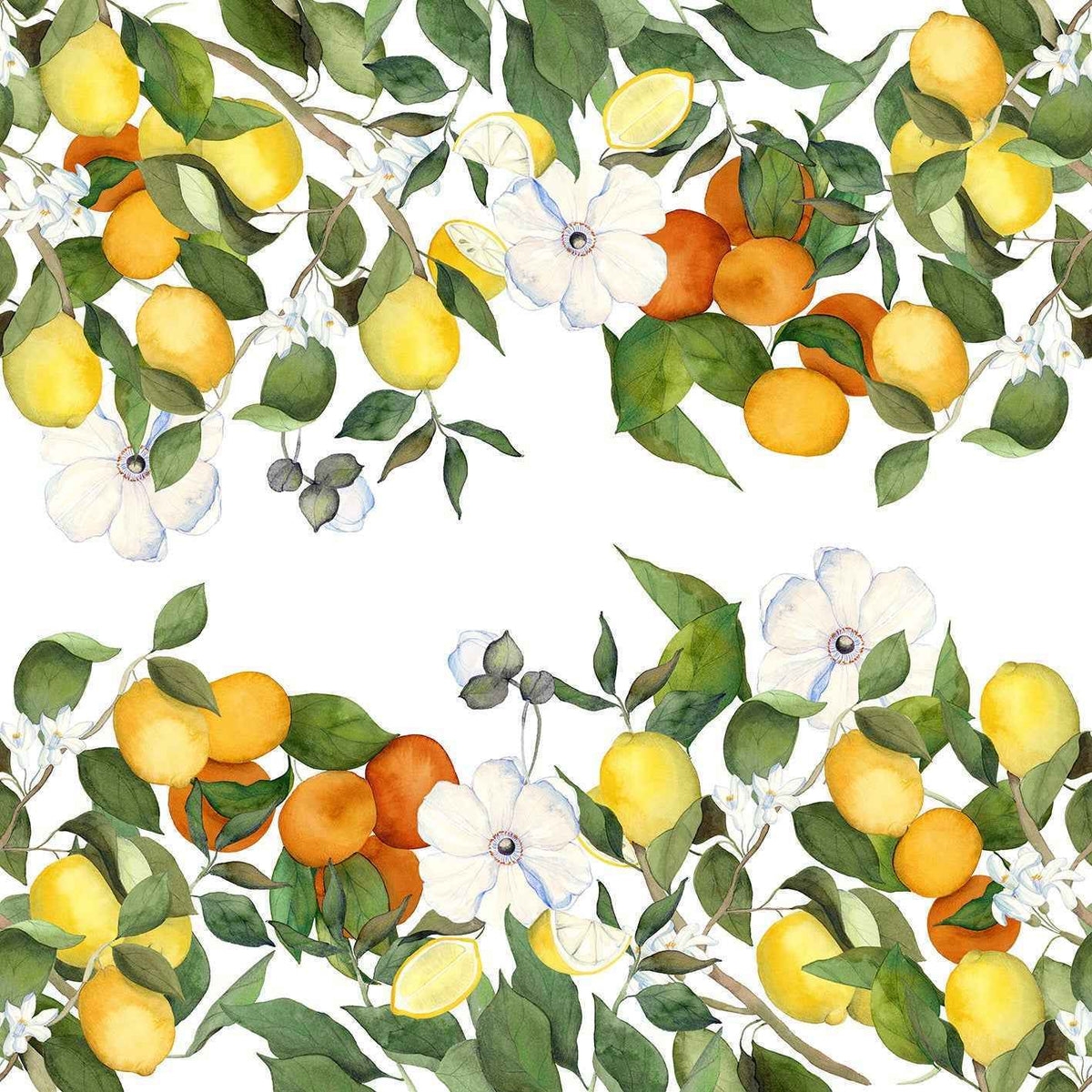 Amalfi Citrus Print Fabric (By the Meter) The Napking