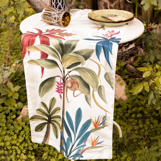 Satin Table runner «Amazzonia » 100% Made in Italy