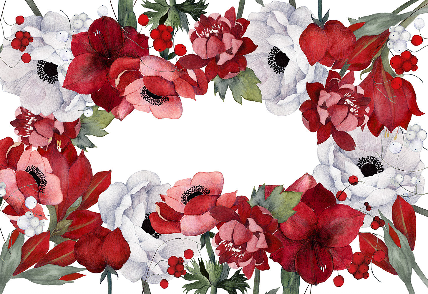 Premium Linen Tablecloth «Anemoni» 100% Made in Italy - The Napking