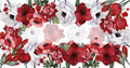 Anemoni pure linen tablecloth with digitally printed floral design, view 3
