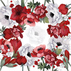 Anemoni pure linen tablecloth with digitally printed floral design, view 6