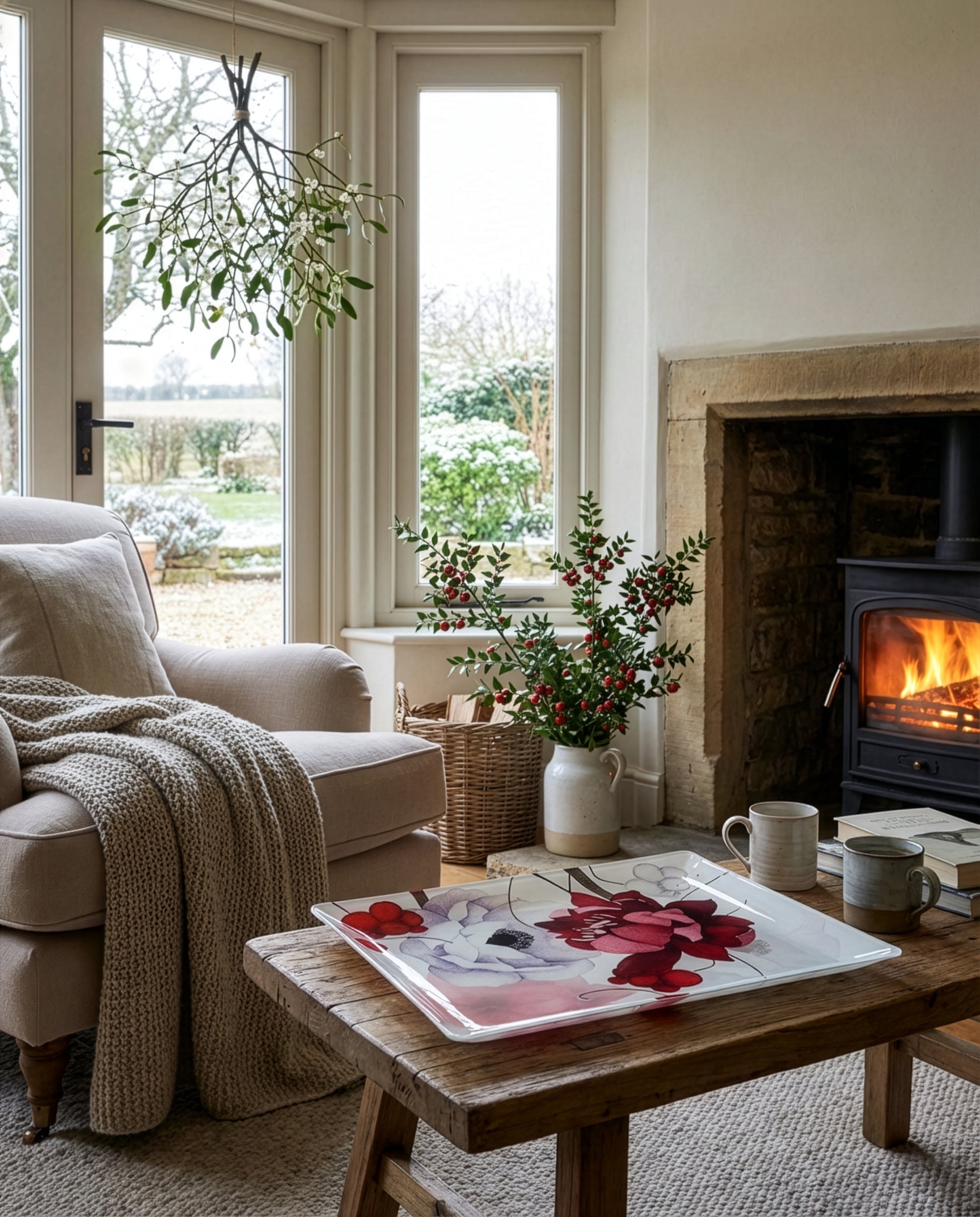 Tray «Anemoni», 100% Made in Italy