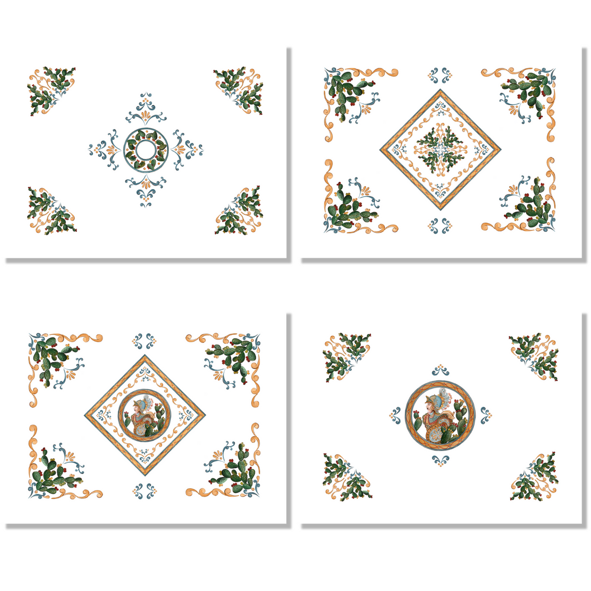 Set of 4 Placemats Argante Linen 100% Made in Italy The Napking