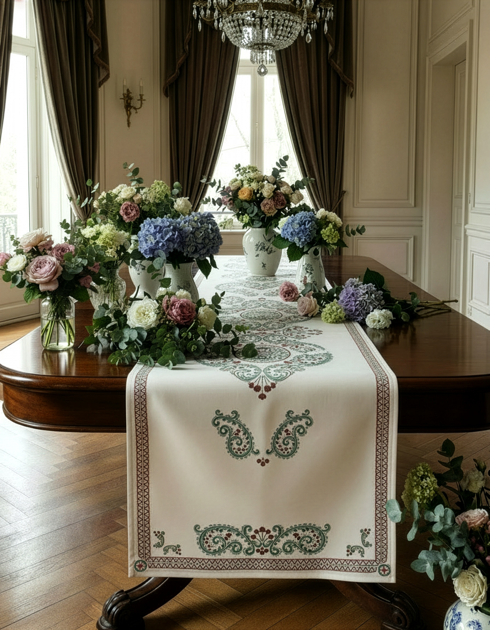 Linen Runner «Armida» 100% Made in Italy