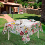 Satin Mantels «Blooming» 100% Made in Italy The Napking