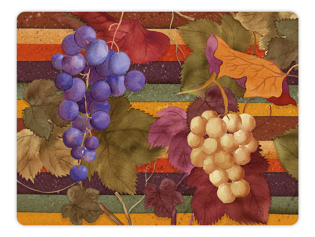 Set of 2 rectangular hardboard placemats «Bacco», 100% Made in Italy The Napking