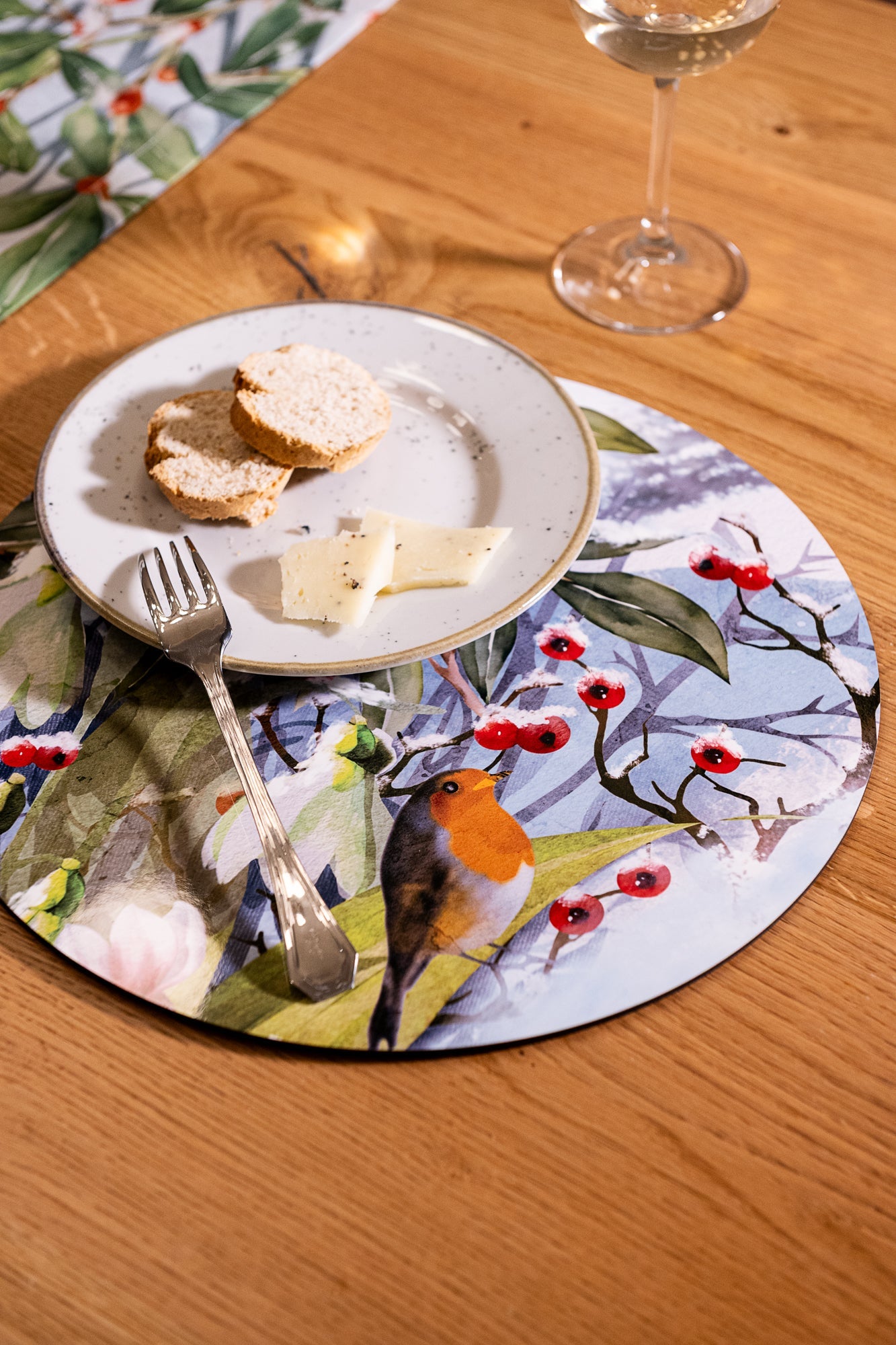 Set of 2 round hardboard placemats «Beaumont» 100% Made in Italy The Napking