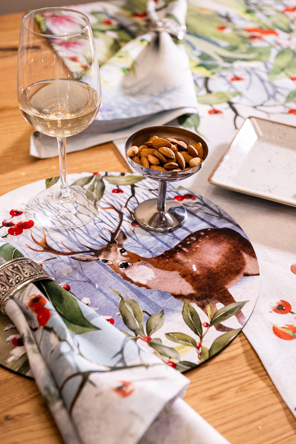 Set of 2 round hardboard placemats «Beaumont» 100% Made in Italy The Napking