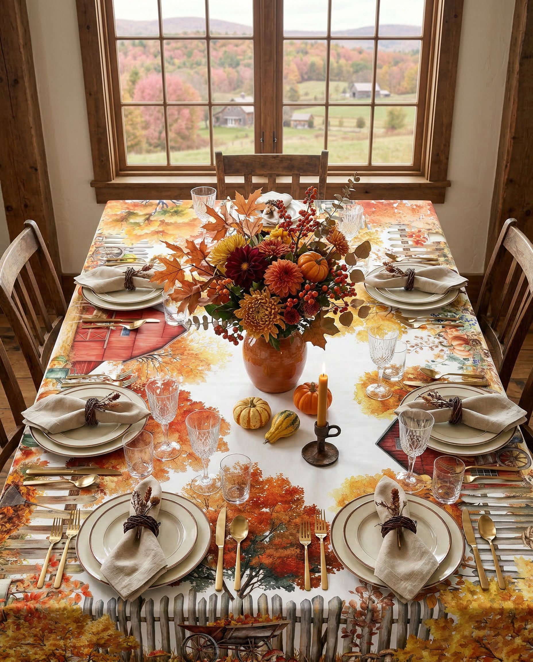 Betulla Pure Linen Tablecloth, The Napking home textile, 180x180 cm