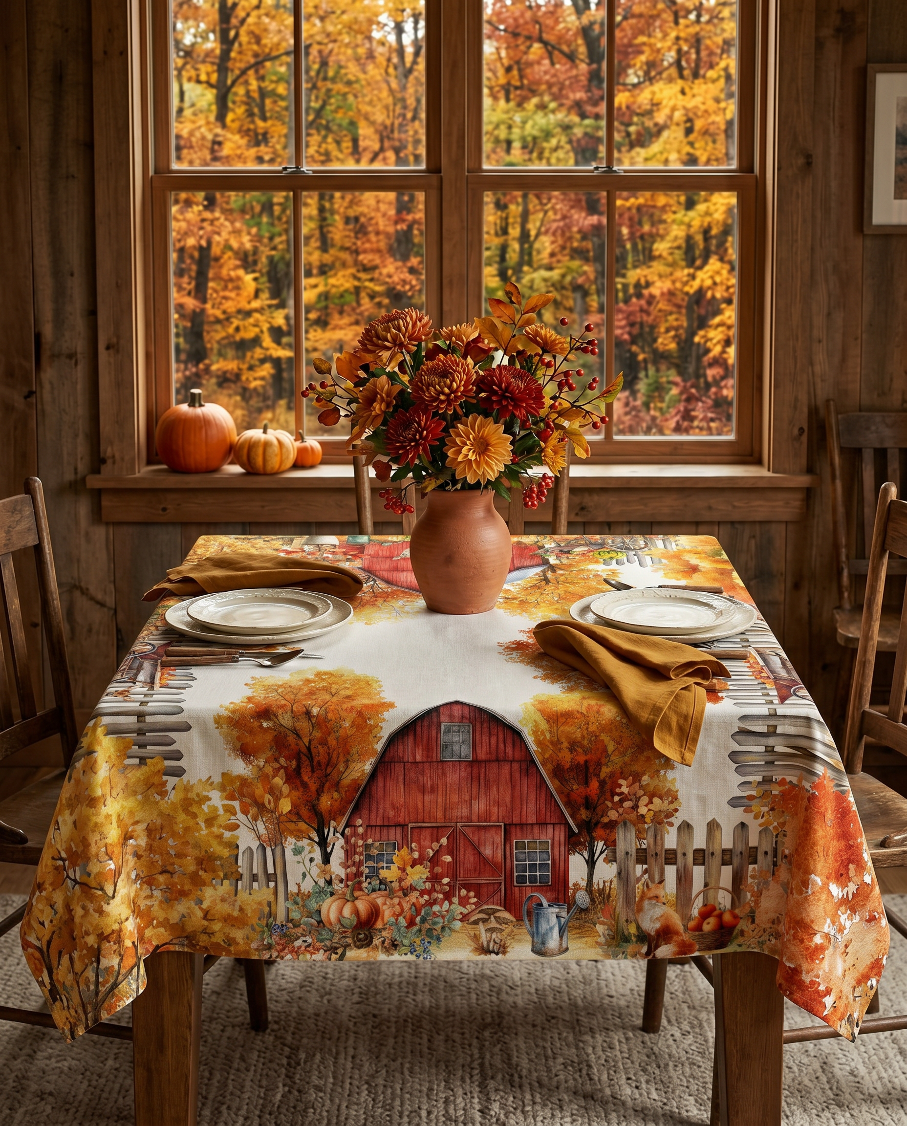 Betulla Pure Linen Tablecloth, The Napking home textile, 110x110 cm