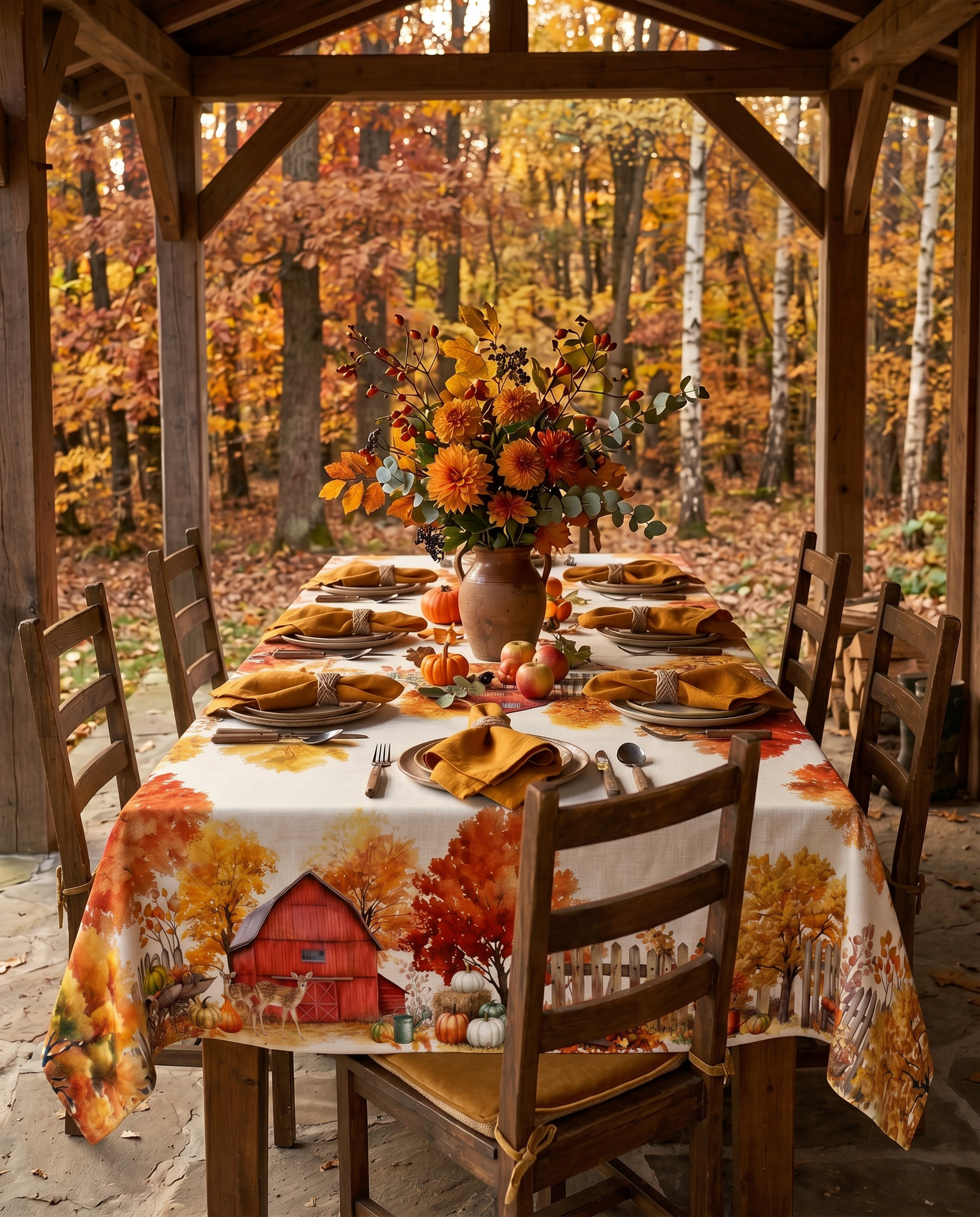 Betulla Pure Linen Tablecloth, The Napking home textile, 180x360 cm