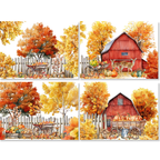 Betulla set of four Pure Linen placemats with birch-inspired print, view 2