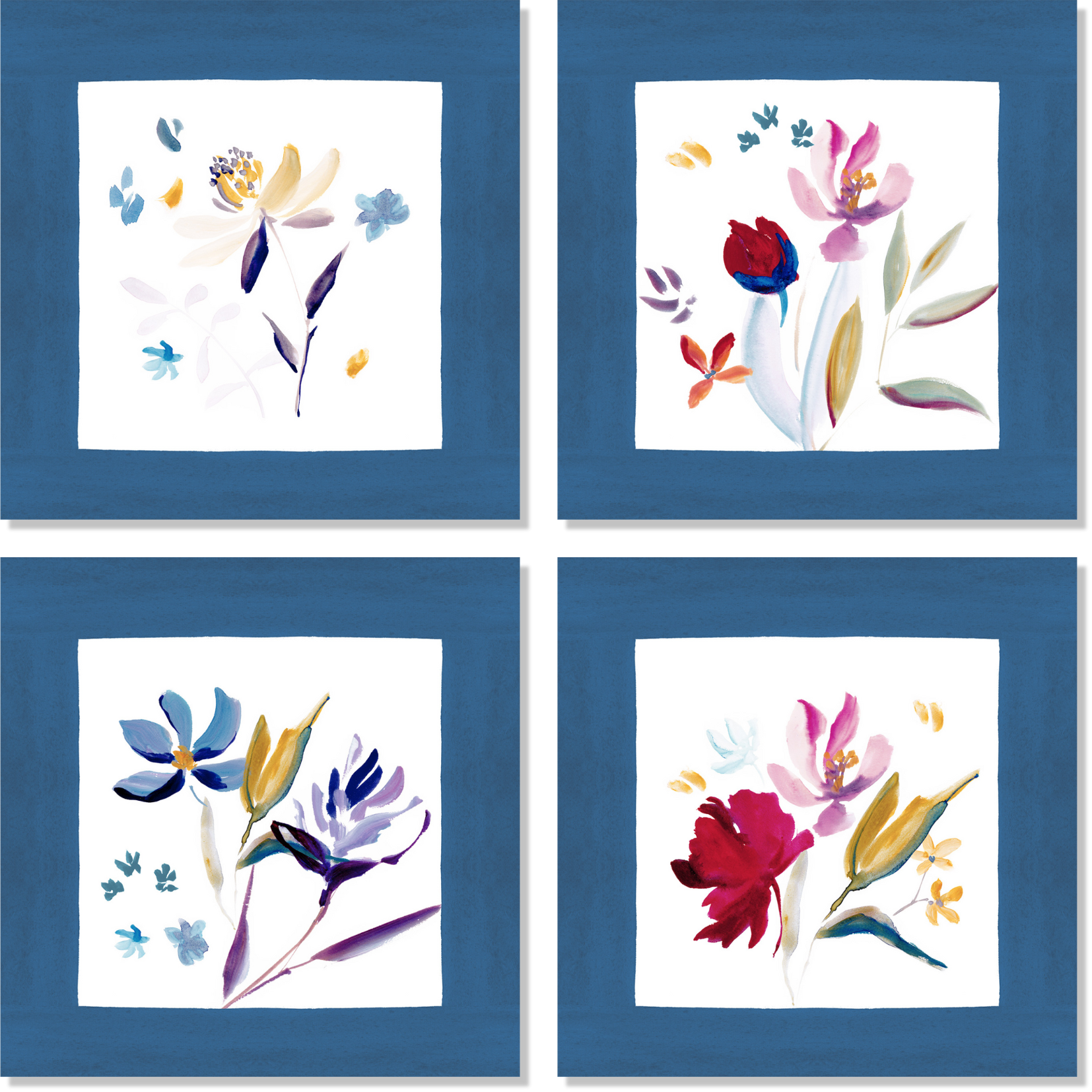 Bloom Art Set Of 4 Napkins Premium Linen