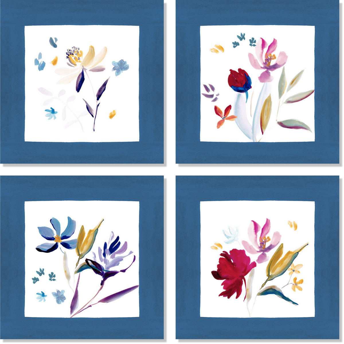 Bloom Art Set Of 4 Napkins Premium Linen