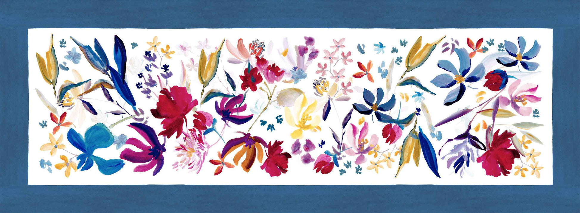 Premium Linen Runner Bloom Art 100% Made in Italy