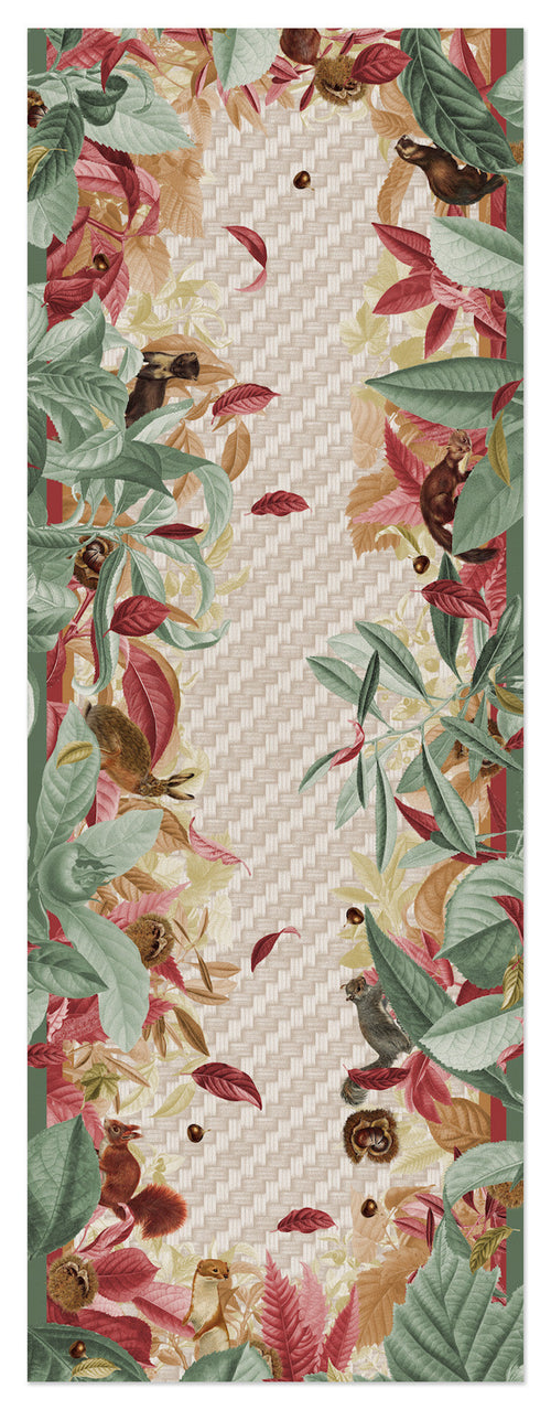 lino puro Runner «Bosco» 100% Made in Italy The Napking