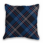 Buck velvet decorative cushion with woodland print, view 3