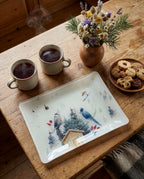 Buck acrylic tray with digitally printed linen, 54 × 43