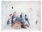 Buck acrylic tray with digitally printed linen, 37 × 28
