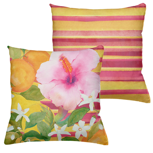 Cushion «Ibiscus», 100% Made in Italy