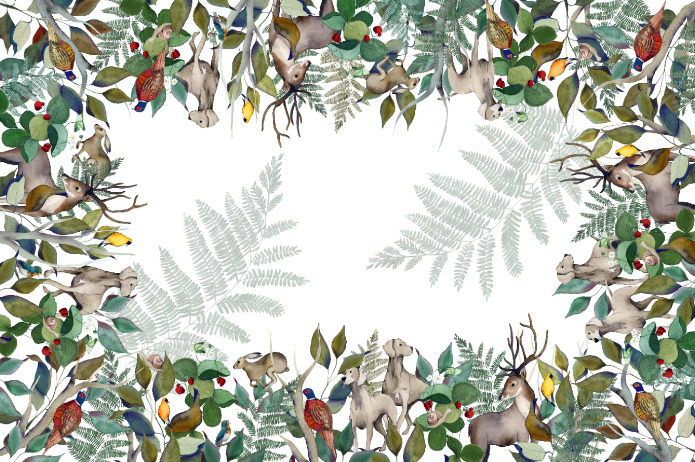 Linen Tablecloth Caccia 100% Made in Italy - The Napking