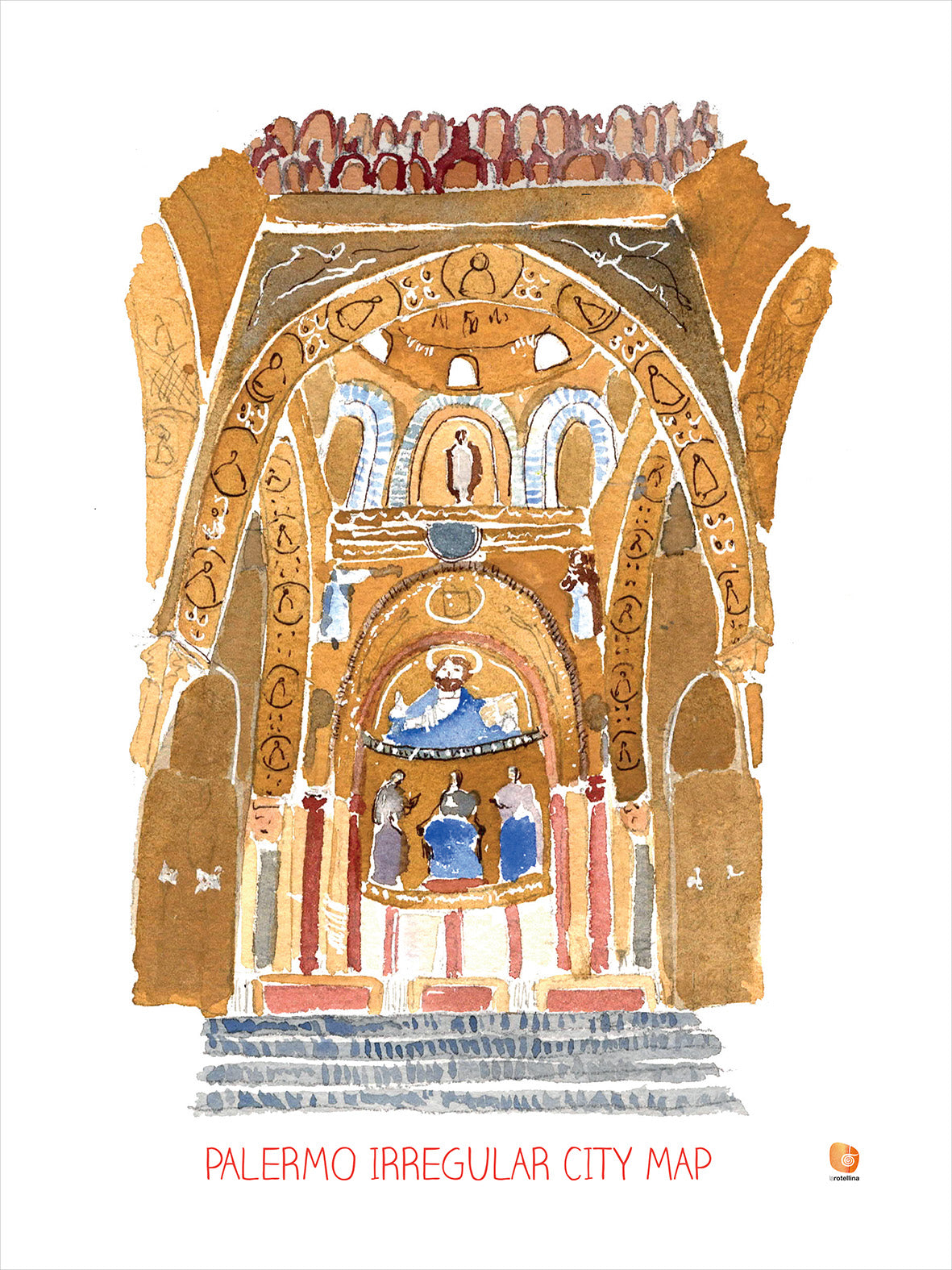 Küchentücher Cappella Palatina/the Palatine Chapel 100% Made in Italy The Napking
