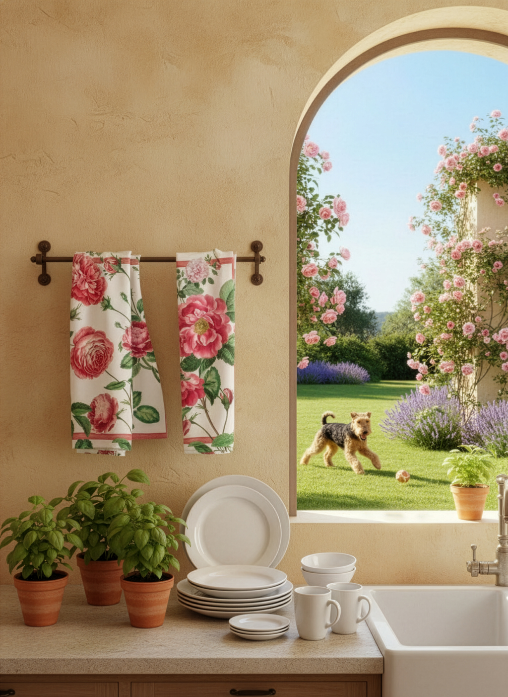 Cecile Kitchen Towels Premium Quality Linen