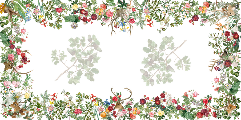 Satin Tablecloths «Cervi» 100% Made in Italy The Napking