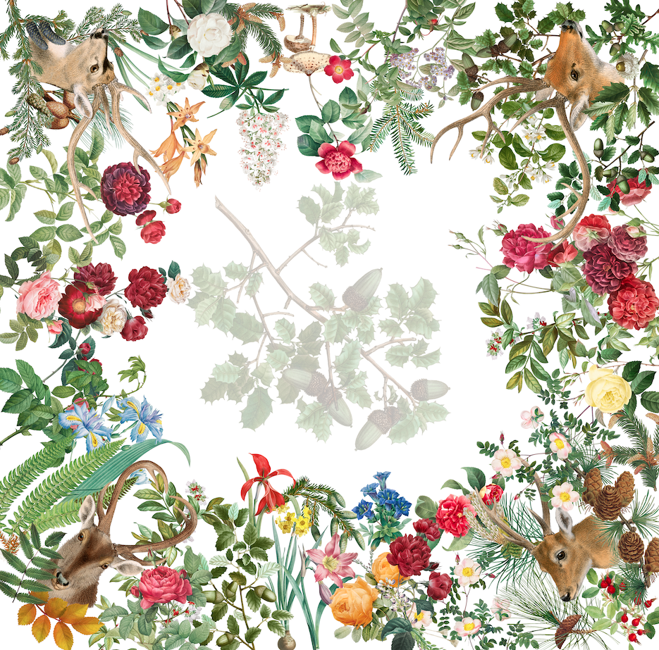 Nappes en satin de coton «Cervi» 100% Made in Italy The Napking