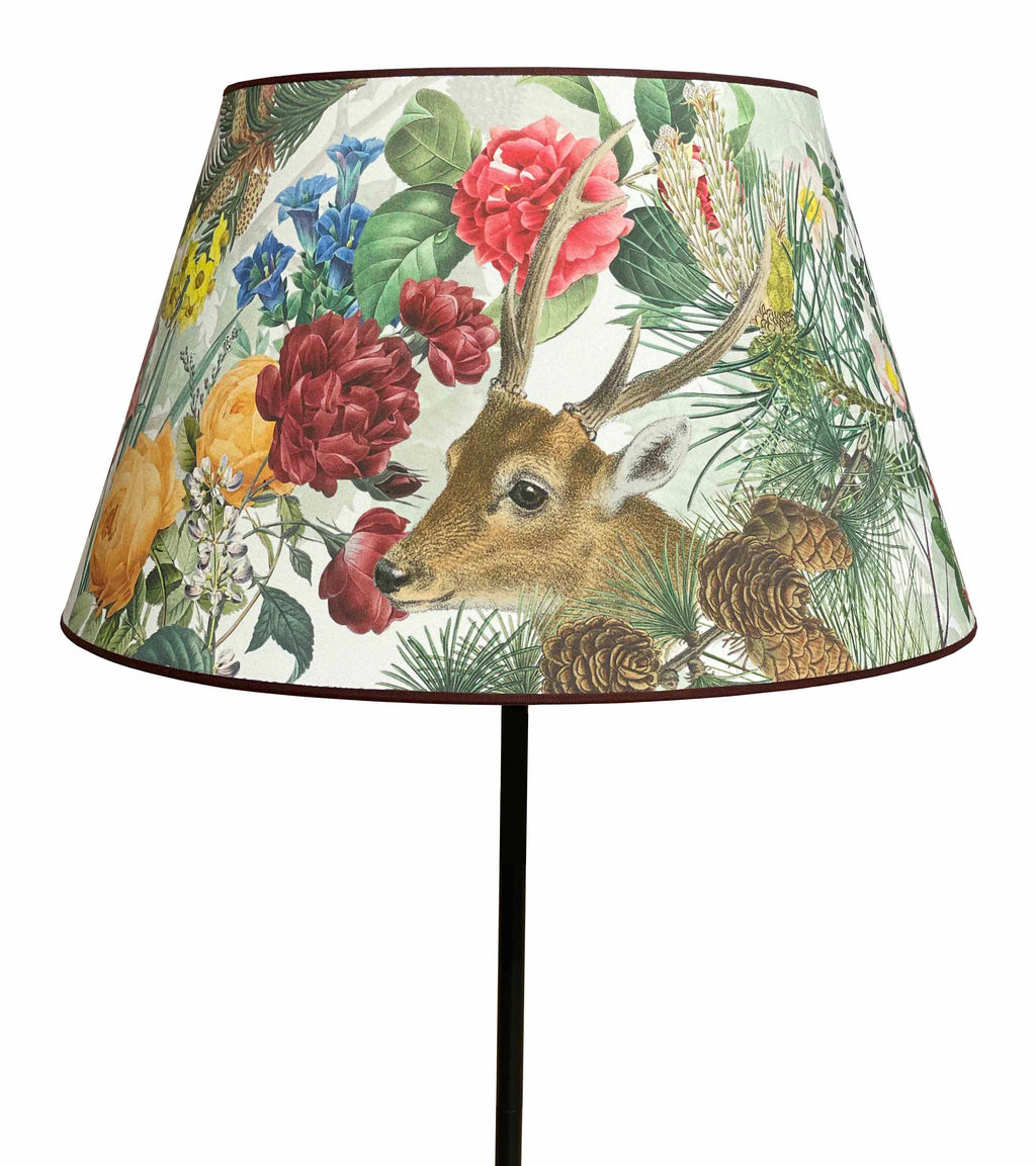 "CERVI" Conical lampshade in printed fabric. - The Napking