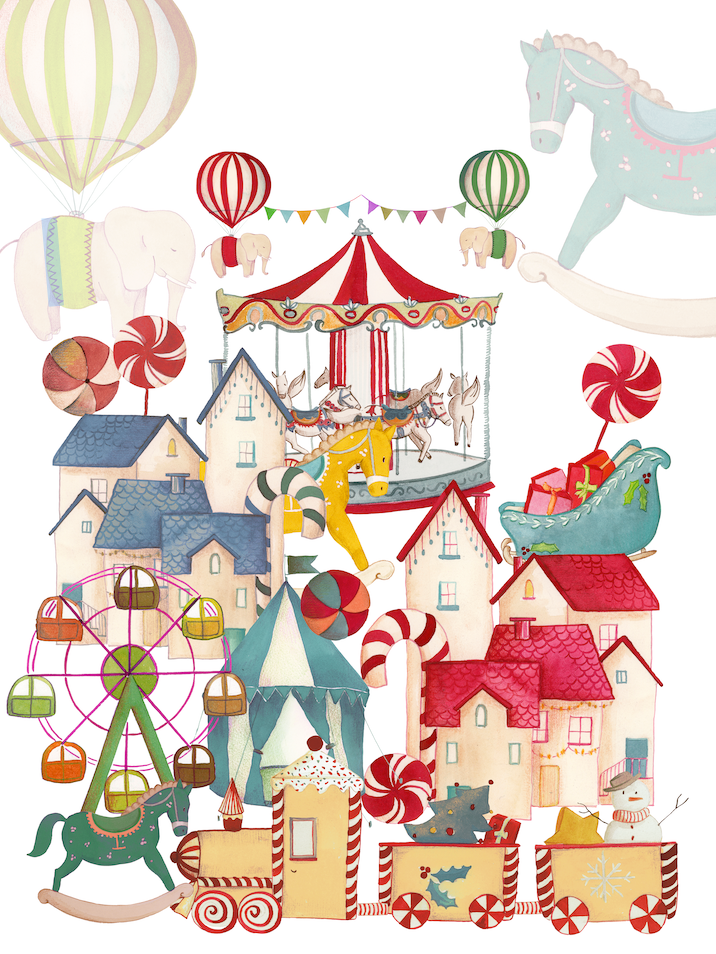 Kitchen Towels Circus 100% Made in Italy