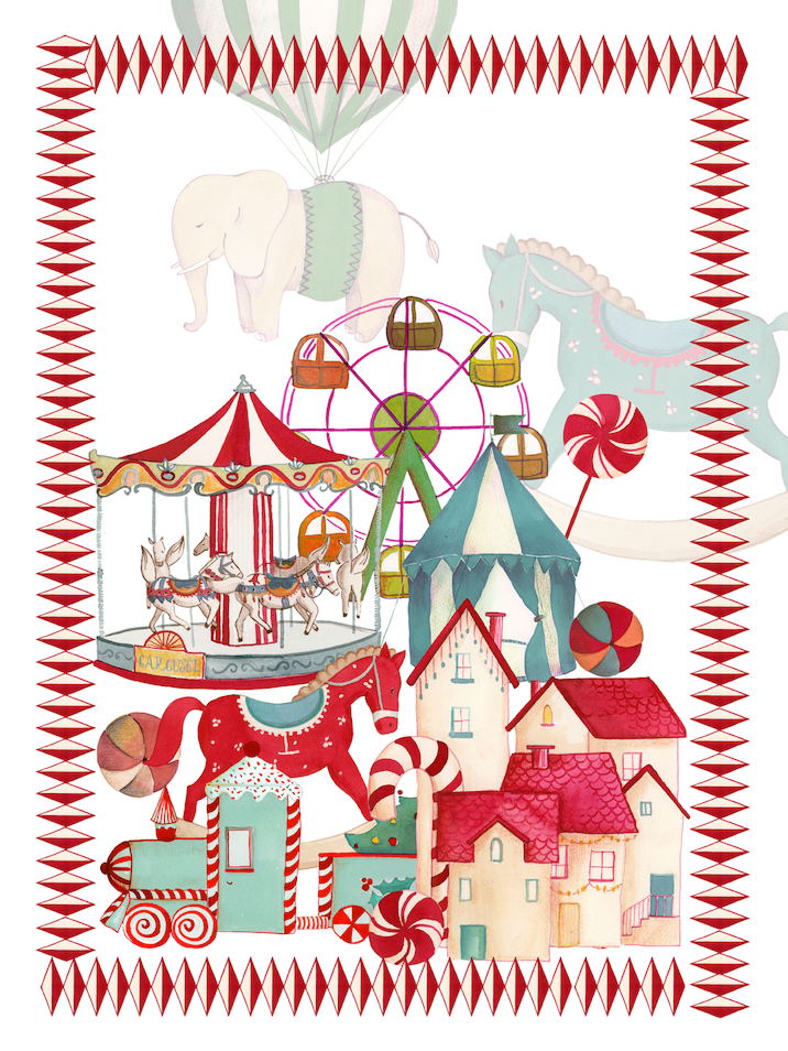 Kitchen Towels Circus 100% Made in Italy