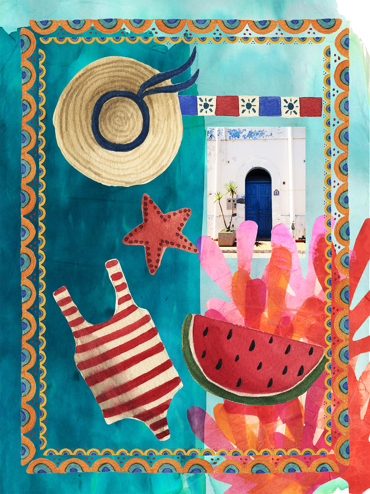 Kitchen Towels «Collage» 100% Made in Italy