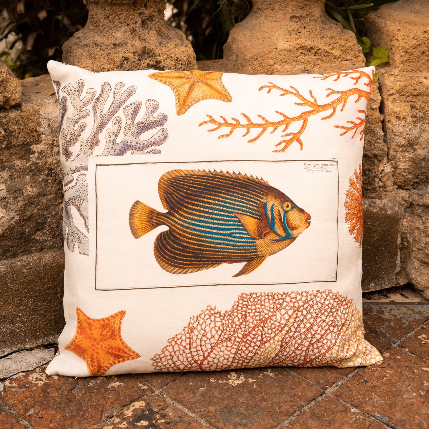 Cushion «Coral Bay» 100% Made in Italy