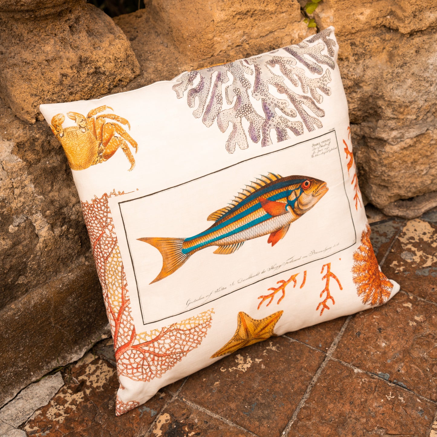 Cushion «Coral Bay» 100% Made in Italy