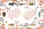 Nappes en lin «Coral bay» 100% Made in Italy The Napking
