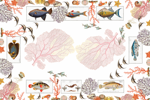 Nappes en lin «Coral bay» 100% Made in Italy The Napking