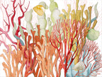 Set of 2 rectangular hardboard manteles individuales «Corals», 100% Made in Italy - The Napking