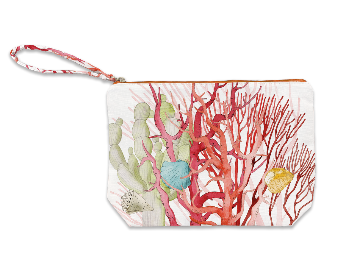 Baumwolle Pochette «Corals», 100% Made in Italy - The Napking